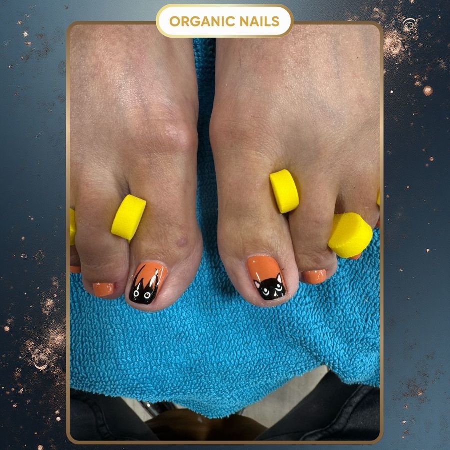 halloween nails at Organic Nails El Paso